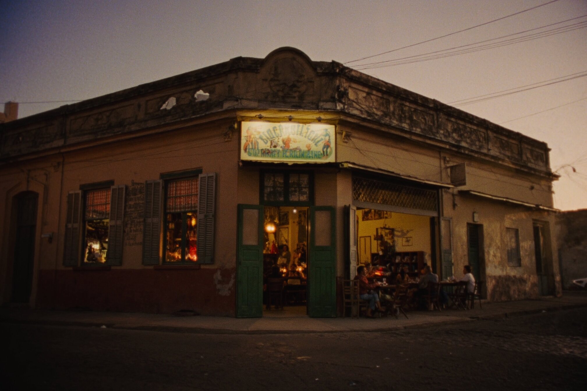 Bodegón facade at dusk